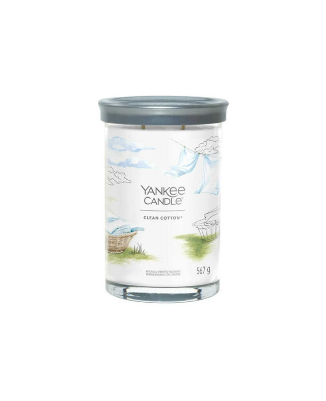 Yankee Candle Clean Cotton Signature Tumbler (velký) – svěží a čistá vůně