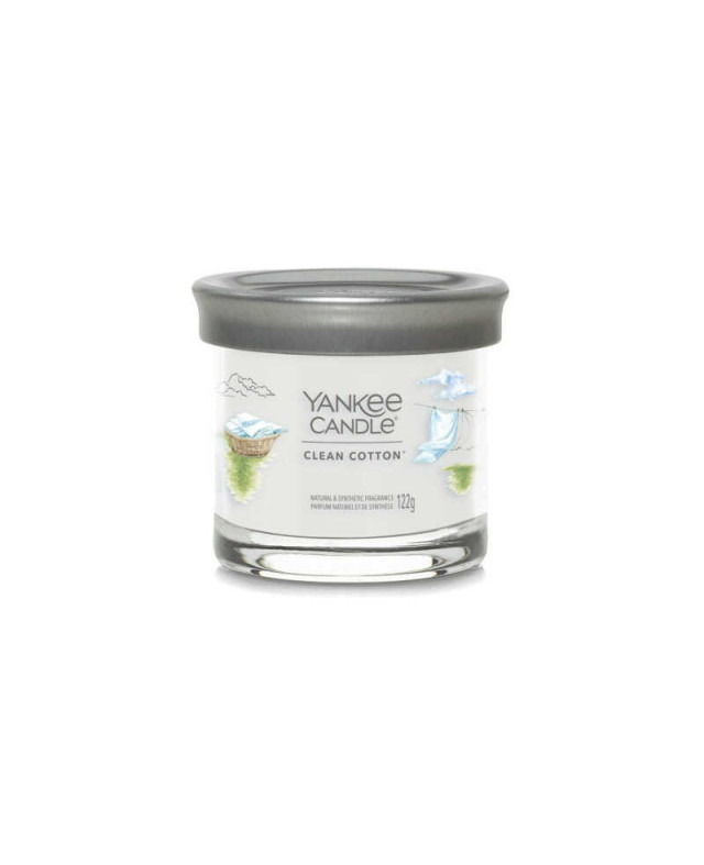 Yankee Candle Clean Cotton Signature malý tumbler – vůně čistoty a svěžesti