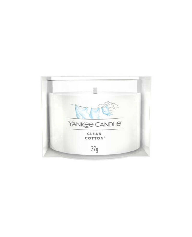 Yankee Candle Votivní svíčka Clean Cotton – svěží vůně čerstvého prádla Yankee Candle Votivní svíčka Clean Cotton – svěží vůně čerstvého prádla