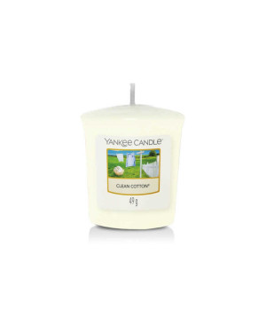 Yankee Candle Clean Cotton Votivní – svěží vůně čistoty a čerstvého prádla