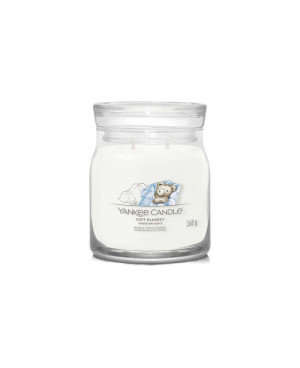 Yankee Candle Soft Blanket Signature střední – uklidňující vůně pro domácí pohodu