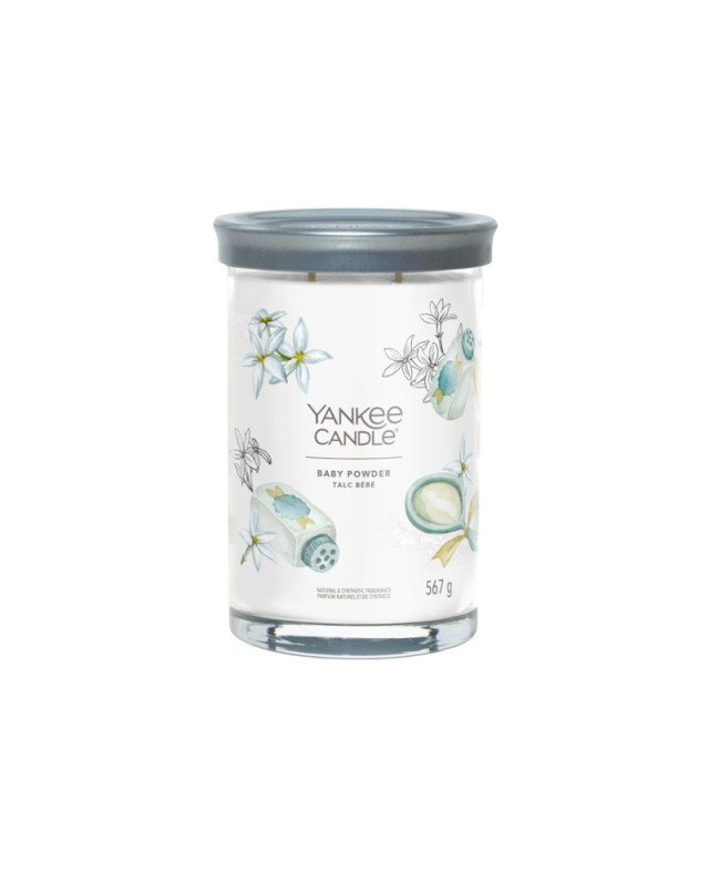 Yankee Candle Baby Powder Signature Tumbler (velký) – čistá a jemná vůně dětského pudru Yankee Candle Baby Powder Signature Tumbler (velký) – čistá a jemná vůně dětského pudru