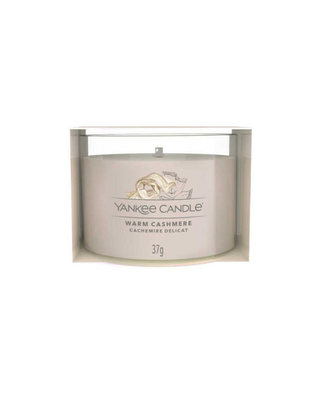 Yankee Candle Warm Cashmere Votivní ve skle – hřejivá a elegantní vůně Yankee Candle Warm Cashmere Votivní ve skle – hřejivá a elegantní vůně