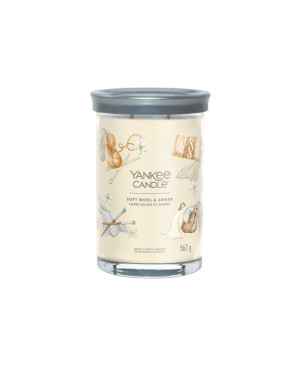 Yankee Candle Soft Wool & Amber Signature Tumbler (velký) – elegantní vůně teplé vlny a ambry