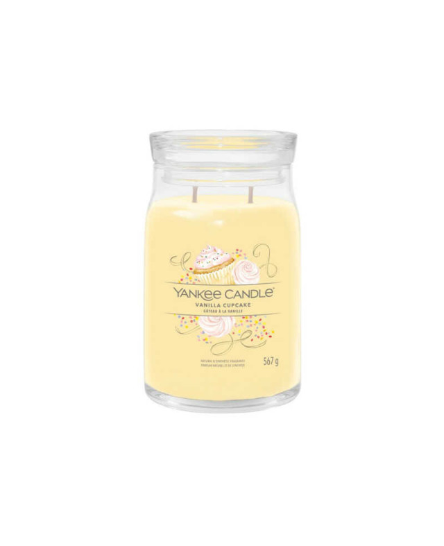 Yankee Candle Vanilla Cupcake Signature (velký) – sladká vůně vanilkového dortíku Yankee Candle Vanilla Cupcake Signature (velký) – sladká vůně vanilkového dortíku
