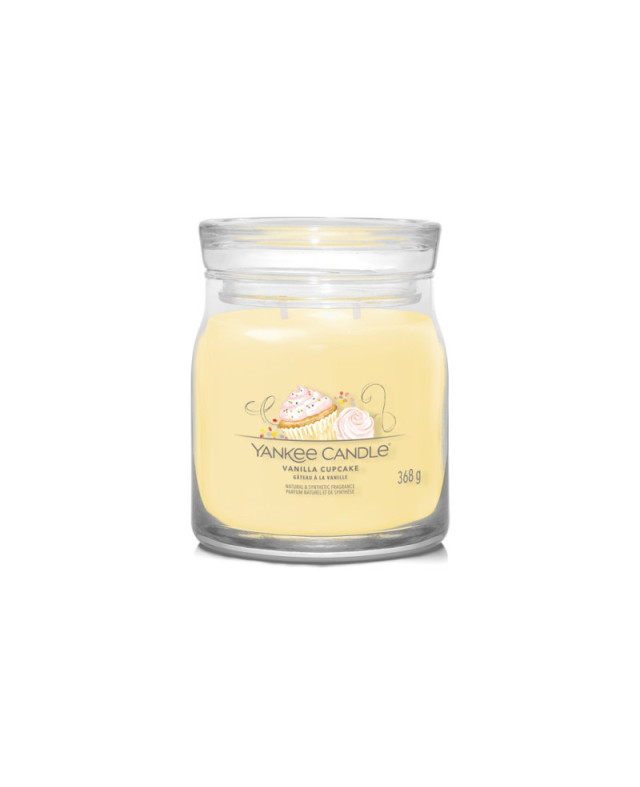 Yankee Candle Vanilla Cupcake Signature (střední) – sladká vanilková vůně