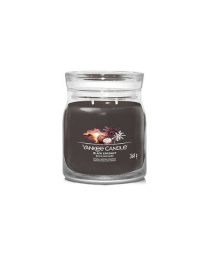 Yankee Candle Black Coconut Signature (střední) – exotická vůně černého kokosu a pižma