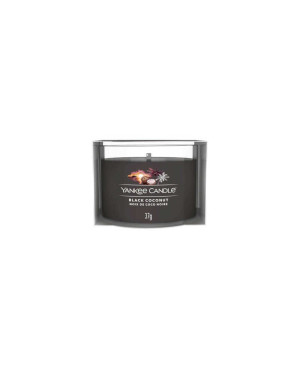 Yankee Candle votivní svíčka Black Coconut – malá vůně exotického kokosu ve skle