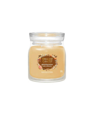 Yankee Candle Glistening Leaves Signature střední – podzimní vůně listí a koření