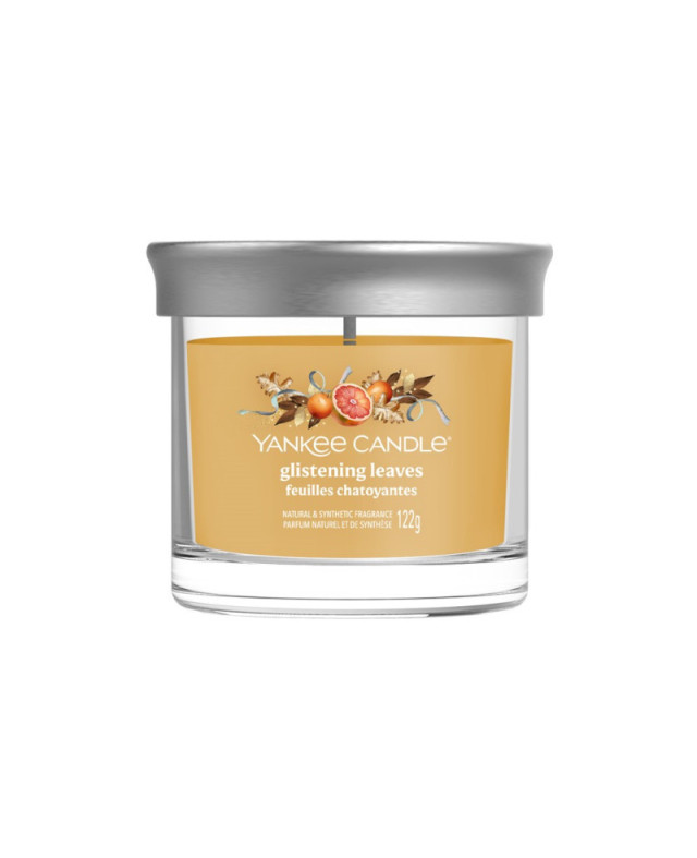 Yankee Candle Glistening Leaves Signature Tumbler malý – podzimní vůně listí a koření
