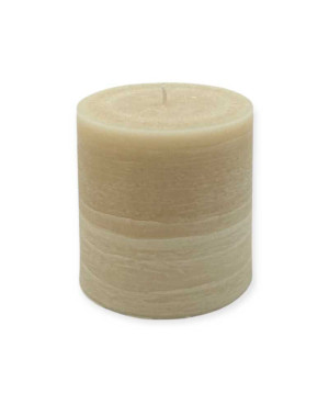 Béžová svíčka válec 10×10 cm z palmového vosku – přírodní elegance do interiéru