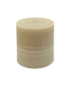 Béžová svíčka válec 10×10 cm z palmového vosku – přírodní elegance do interiéru