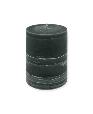 Černá svíčka válec 10×8 cm – přírodní palmový vosk, rustikální efekt