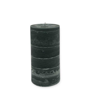 Černá svíčka válec 15×8 cm – palmový vosk, ruční výroba, luxusní vzhled