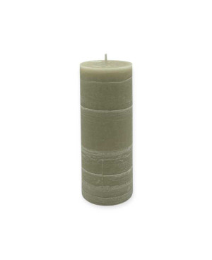 Šedá svíčka válec 15×6 cm z palmového vosku – elegantní přírodní svíčka do interiéru