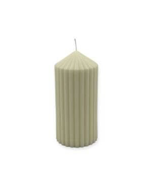 Sójová svíčka válec 15×7 cm béžová – přírodní dekorace do interiéru