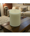 Svíčka válec 10x8 cm z palmového vosku – přírodní svíčka s elegantní strukturou