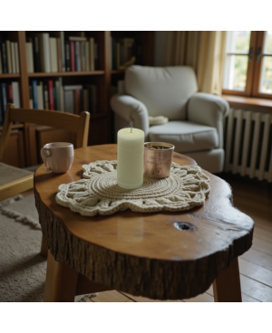 Svíčka válec 10x5 cm z palmového vosku – přírodní krása v elegantním provedení