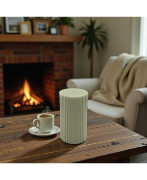 Sójová svíčka válec 10×6 cm šedá – přírodní a ekologická svíčka