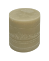 Béžová svíčka válec 10×10 cm z palmového vosku – přírodní elegance do interiéru